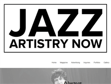 Tablet Screenshot of jazzartistrynow.com